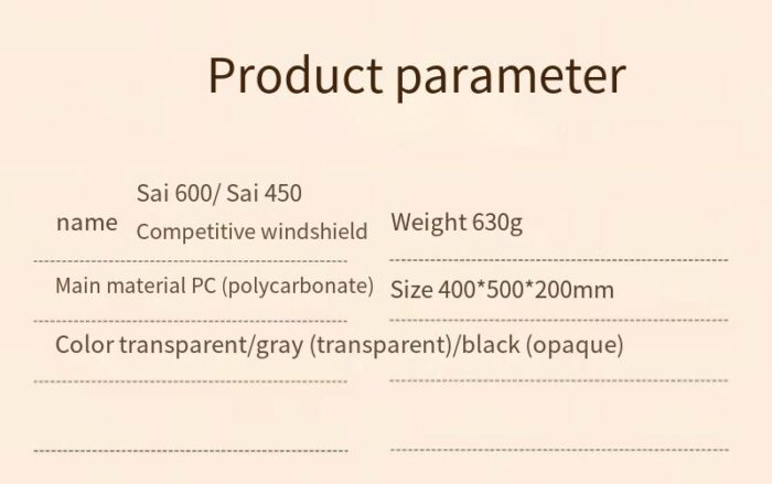 QJMOTO SRK600/SKR450 Racing Windshield - Image 6