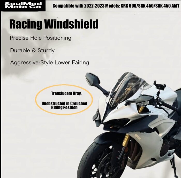 QJMOTO SRK600/SKR450 Racing Windshield - Image 10