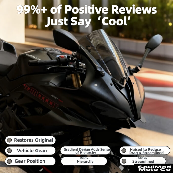 QJMOTO SRK600RS/SKR800/800RS Racing Windshield - Image 4