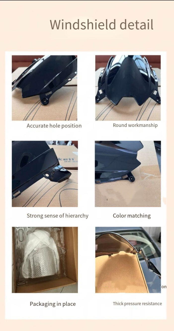 QJMOTO SRK600RS/SKR800/800RS Racing Windshield - Image 13