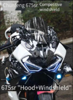 For CFMOTO 675SR Racing Windshield, Heightened New Track Flow Guide Accessory, Soulmodmoto Windshield - Image 3