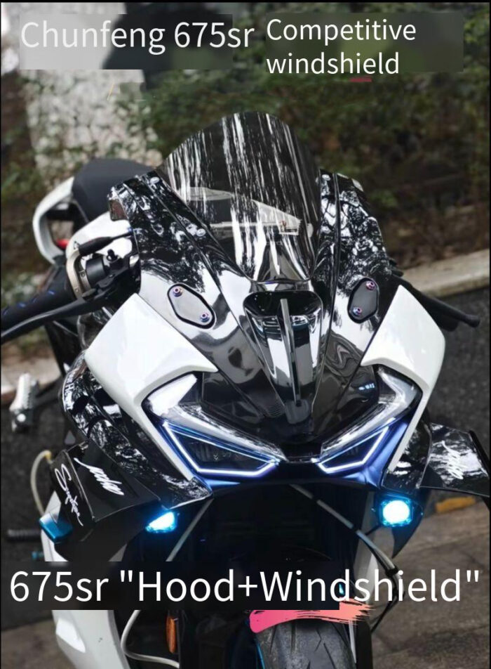 For CFMOTO 675SR Racing Windshield, Heightened New Track Flow Guide Accessory, Soulmodmoto Windshield - Image 3