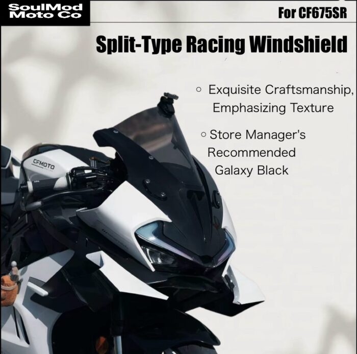 For CFMOTO 675SR Racing Windshield, Heightened New Track Flow Guide Accessory, Soulmodmoto Windshield - Image 5