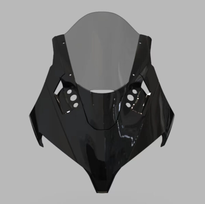 V4 Style Dream Mod Upper Fairing Windscreen Kit for CFMOTO 450SR / 450SRS - Aerodynamic Racing Front Headlight Cowl, Sport Winds - Image 6