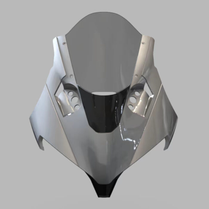V4 Style Dream Mod Upper Fairing Windscreen Kit for CFMOTO 450SR / 450SRS - Aerodynamic Racing Front Headlight Cowl, Sport Winds - Image 9