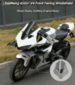 V4 Style Dream Mod Upper Fairing Windscreen Kit for CFMOTO 450SR / 450SRS - Aerodynamic Racing Front Headlight Cowl, Sport Winds