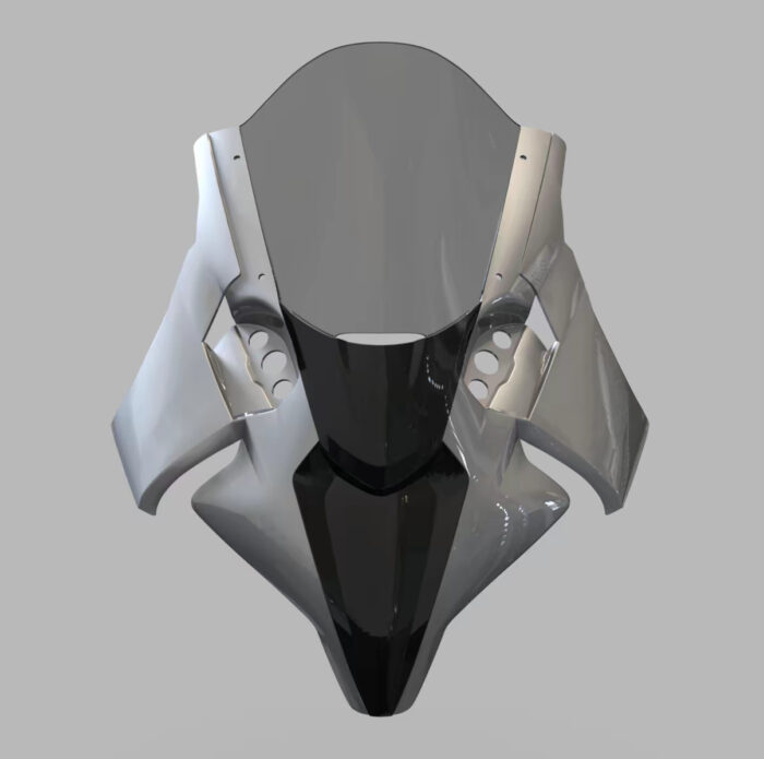 V3 Style Dream Mod Upper Fairing Windscreen Kit for CFMOTO 450SR / 450SRS - Aerodynamic Racing Front Headlight Cowl, Sport Winds - Image 8