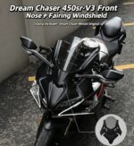 V3 Style Dream Mod Upper Fairing Windscreen Kit for CFMOTO 450SR / 450SRS - Aerodynamic Racing Front Headlight Cowl, Sport Winds