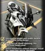 V3 Style Dream Mod Upper Fairing Windscreen Kit for CFMOTO 450SR / 450SRS - Aerodynamic Racing Front Headlight Cowl, Sport Winds - Image 4