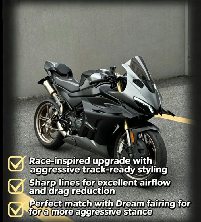 V4 Style Winglets, Racing Deflectors for CFMOTO 450SR / 450SRS | Aggressive Aerodynamic Side Fairing Mod Parts - Image 4