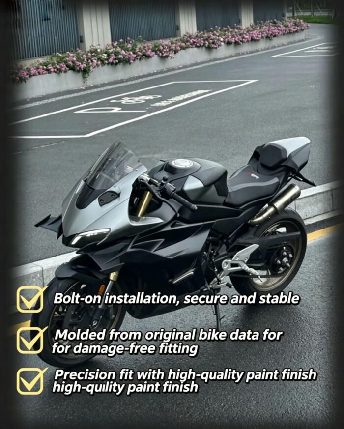 V4 Style Winglets, Racing Deflectors for CFMOTO 450SR / 450SRS | Aggressive Aerodynamic Side Fairing Mod Parts - Image 5